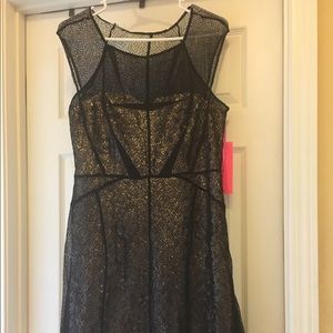 NWT Sequin and Sheer Short dress by Betsey Johnson